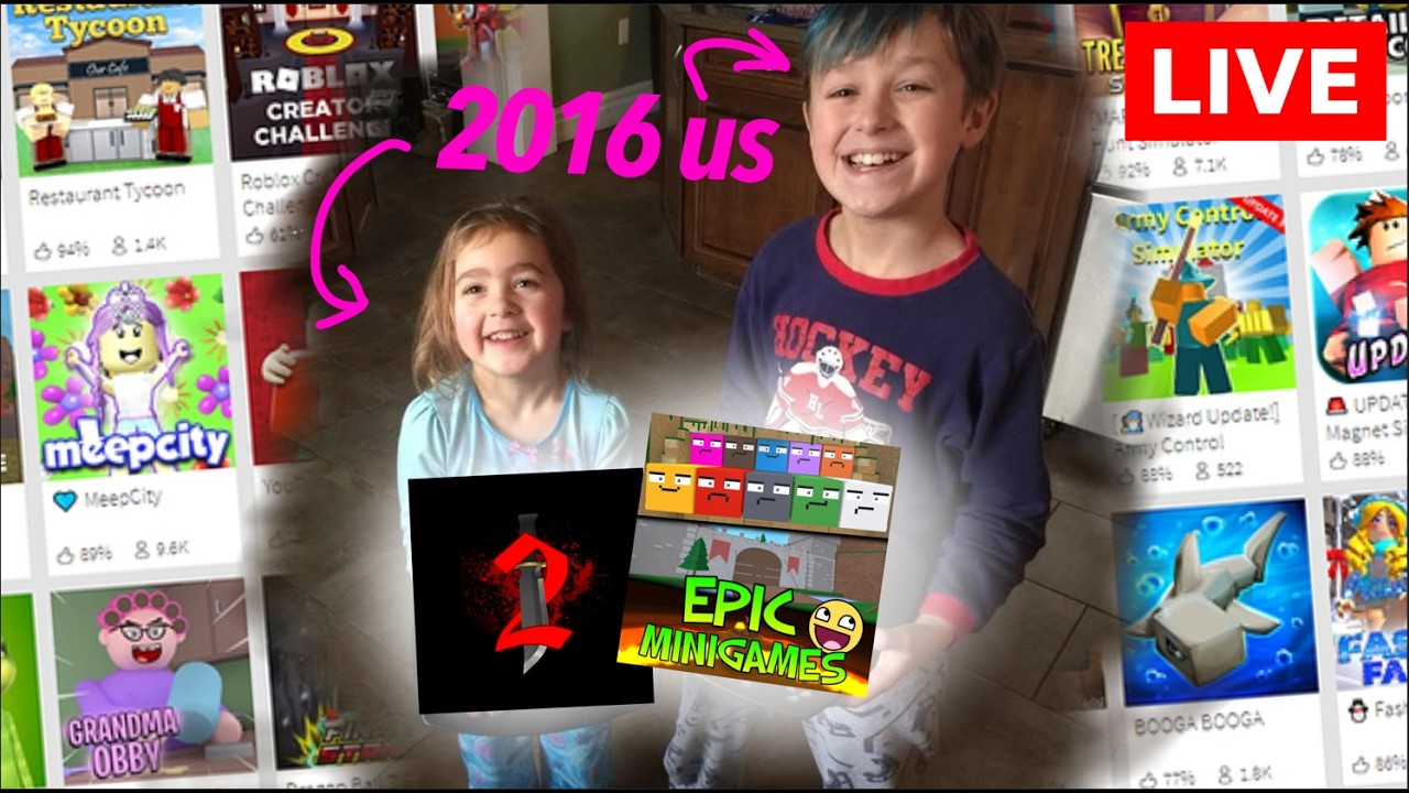 ME AND MY SISTER GO GAME FOR GAME ON ROBLOX!!! | LIVE