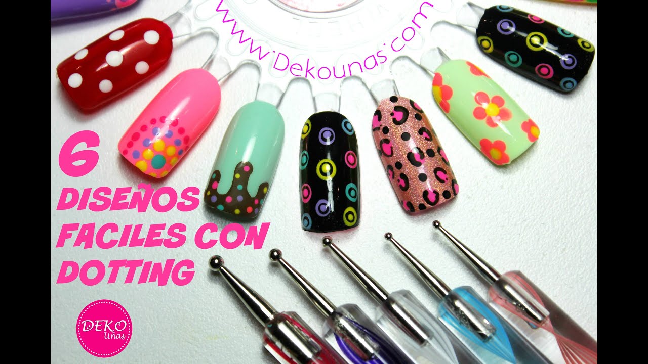 Decoración de uñas FACIL con dotting - Dotting easy nail art