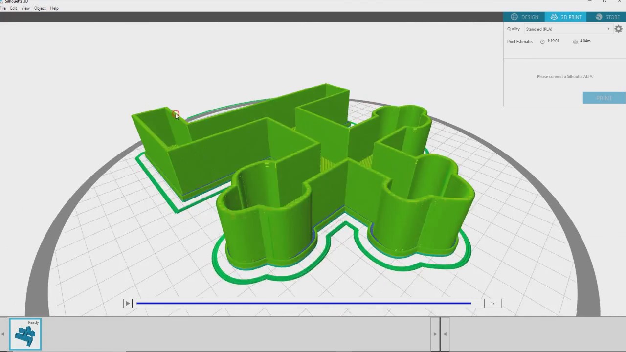 How to design a cookie cutter in Silhouette Studio and use it in Silhouette 3d for the Alta