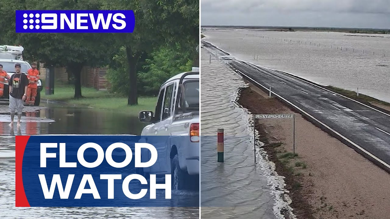 Heavy rain prompts flood alerts for Northern Queensland | 9 News Australia