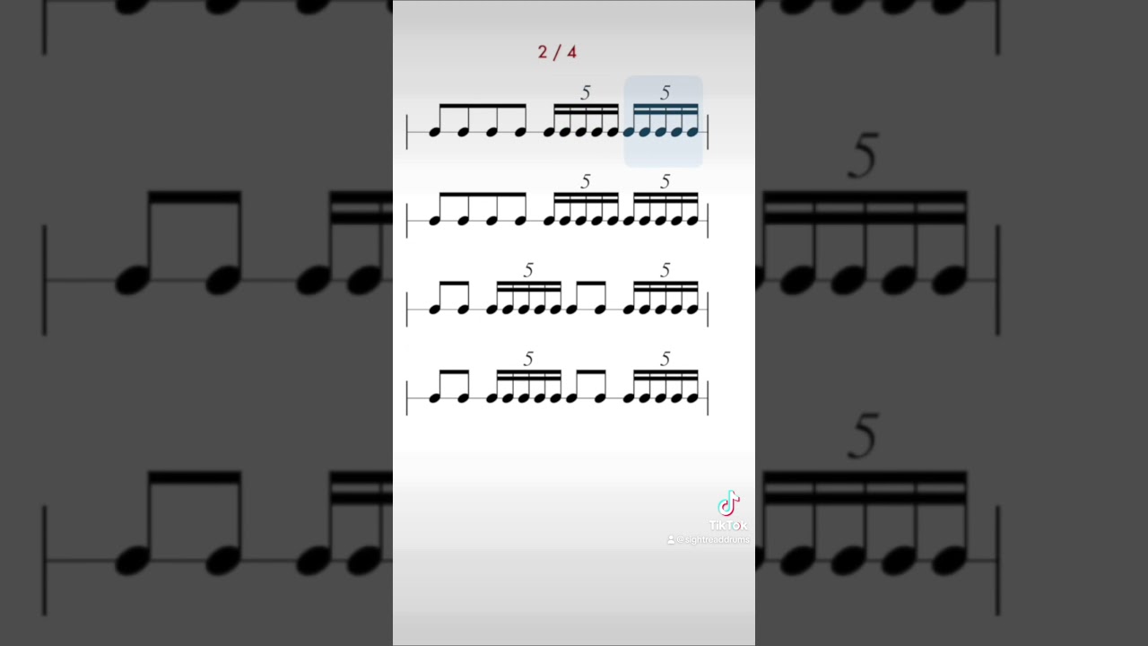 Quintuplets &mdash; a rhythm exercise for musicians