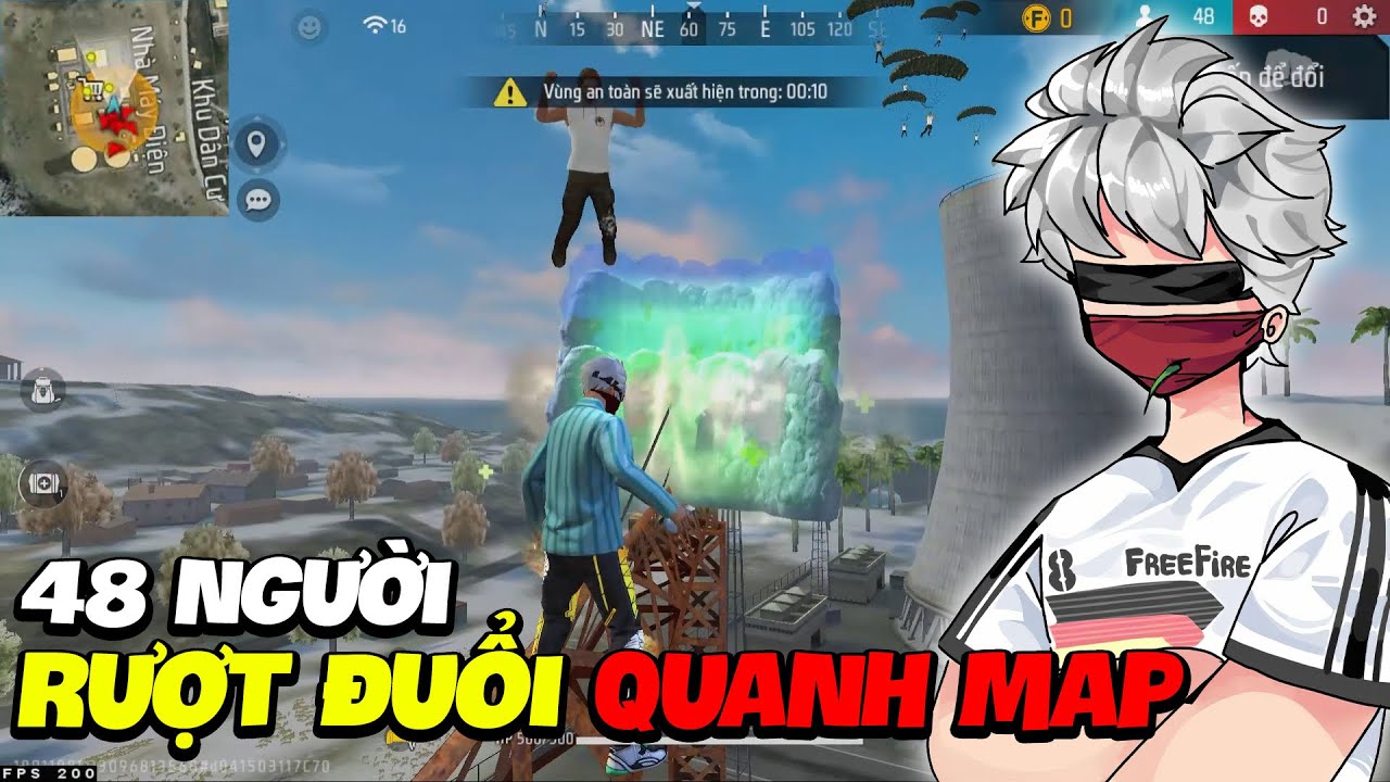 FREE FIRE | Cuộc Rược Đuổi 48 Người Quánh Map Để Hạ KEN PC 🤣