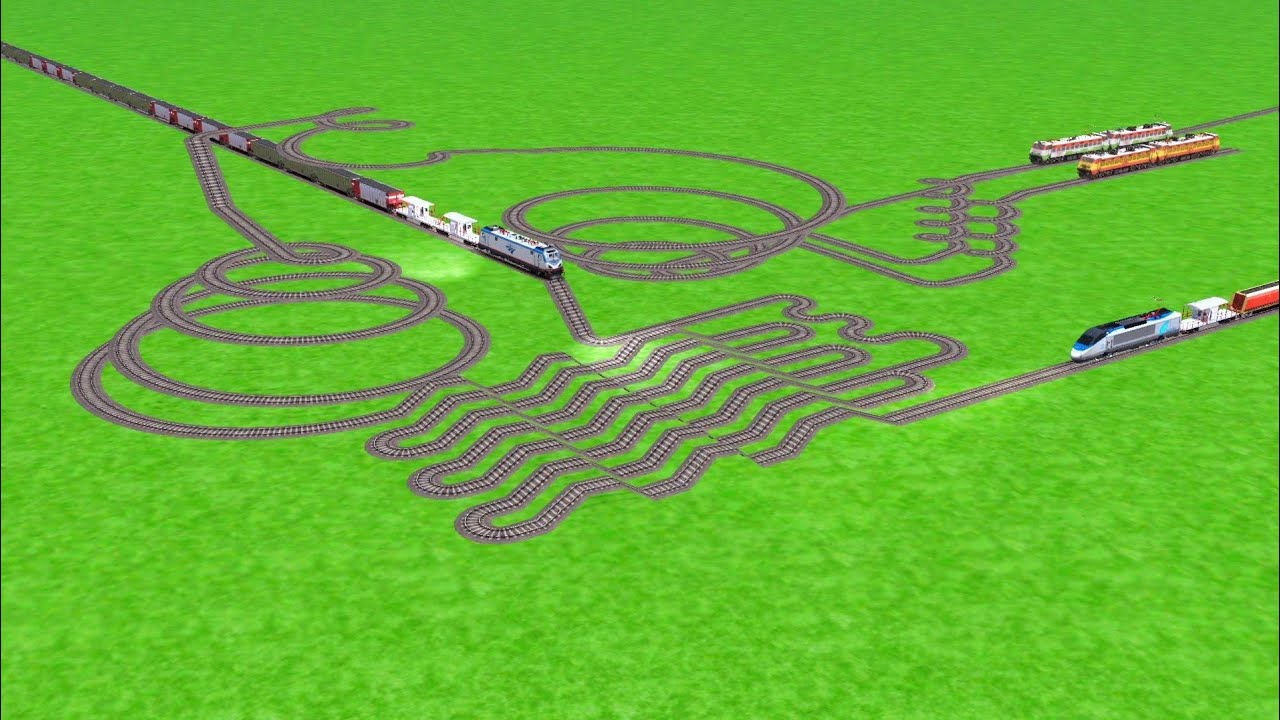 IMPOSSIBLE TRAIN CROSSIN RISKY BUMPY 360&deg; BIG AROUND CIRCLE😱ZAG TRACK RAILROAD BEANG TRAIN SIMULATOR