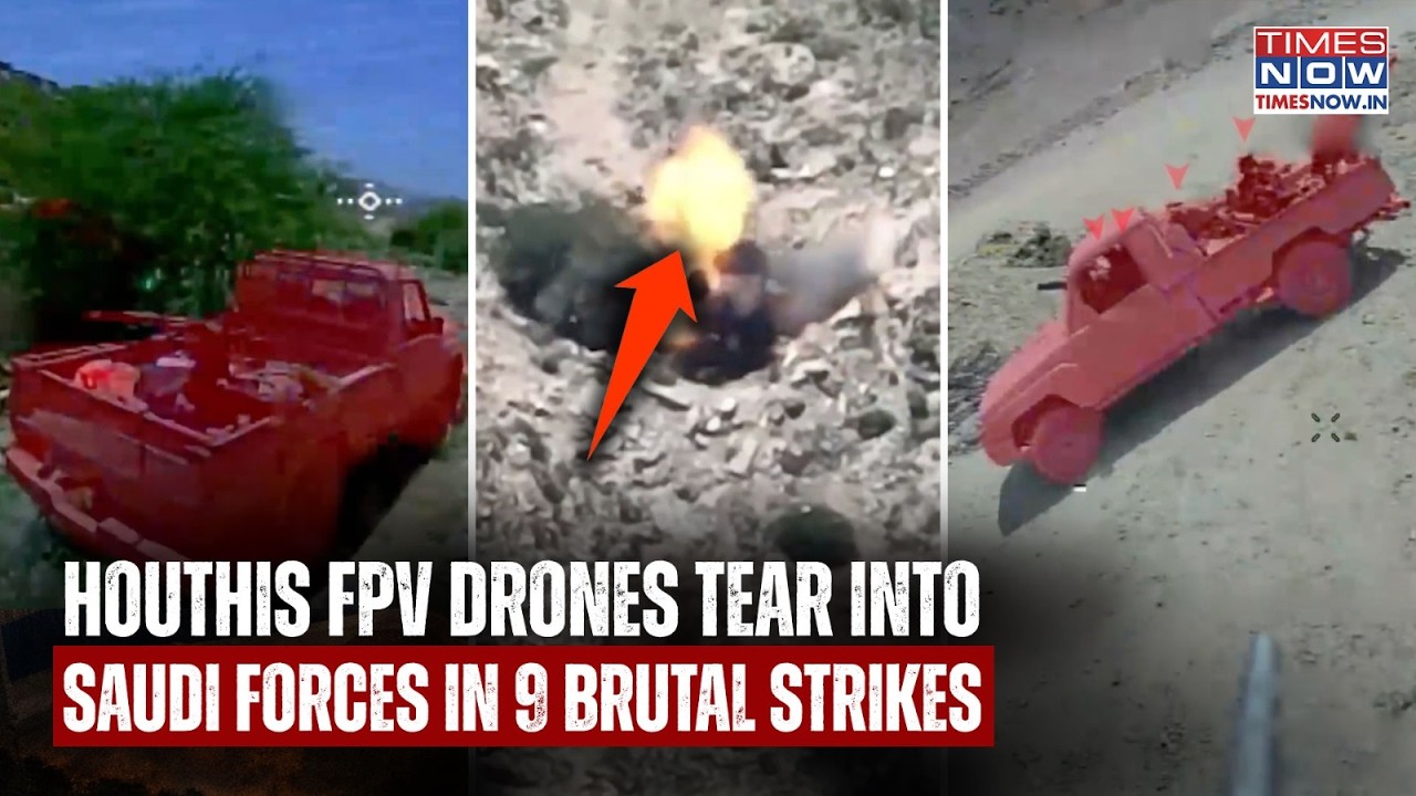 Houthi FPV Drones HAMMER Pro-Saudi Troops Inside Their Vehicles| ON CAM: Yemen's 9 Brutal Strikes