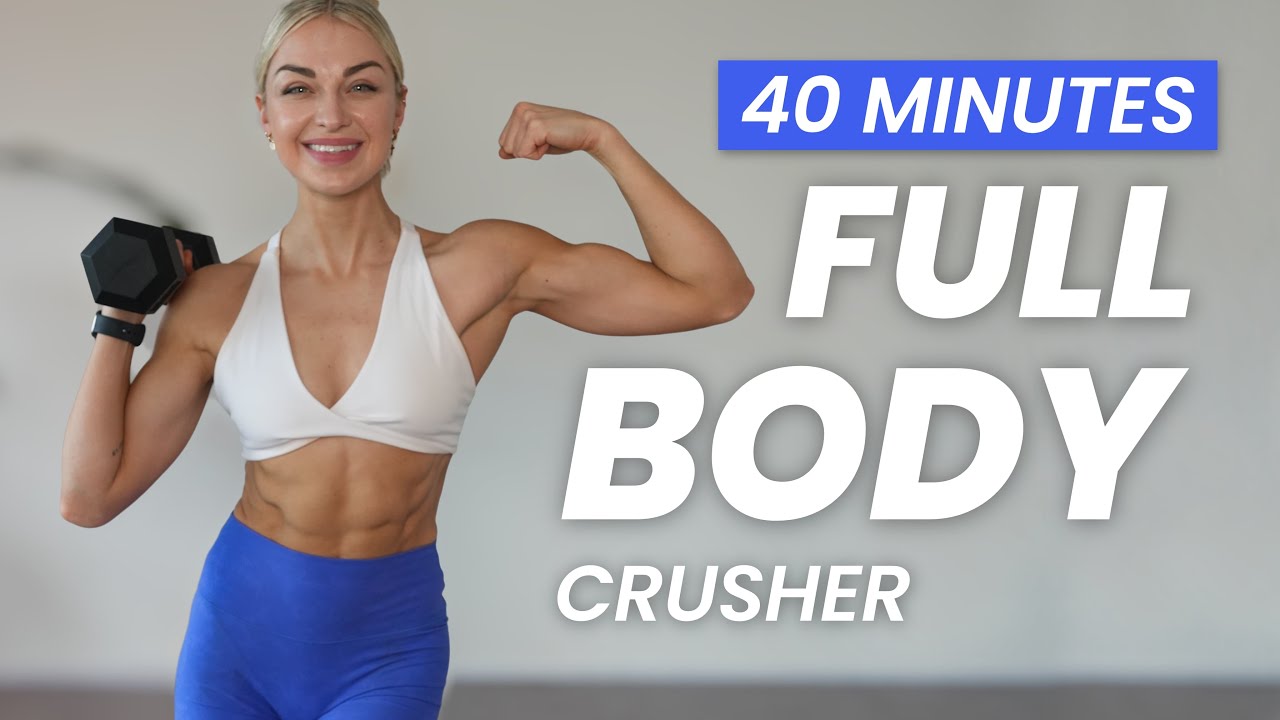 40 Minute Full Body Dumbbell | At Home Workout with Weights | Muscle Building