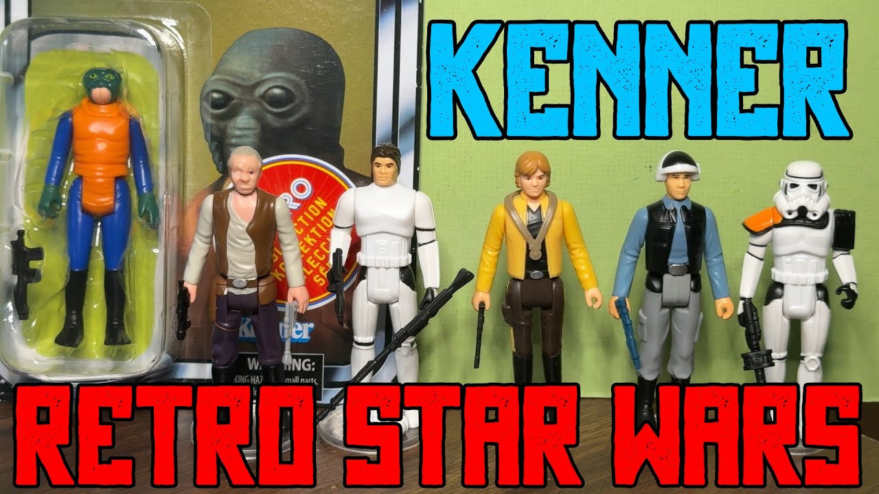 Retro Star Wars Kenner Style Action Figures Evazan Han Stormtrooper Luke Yavin Rebel Fleet Trooper