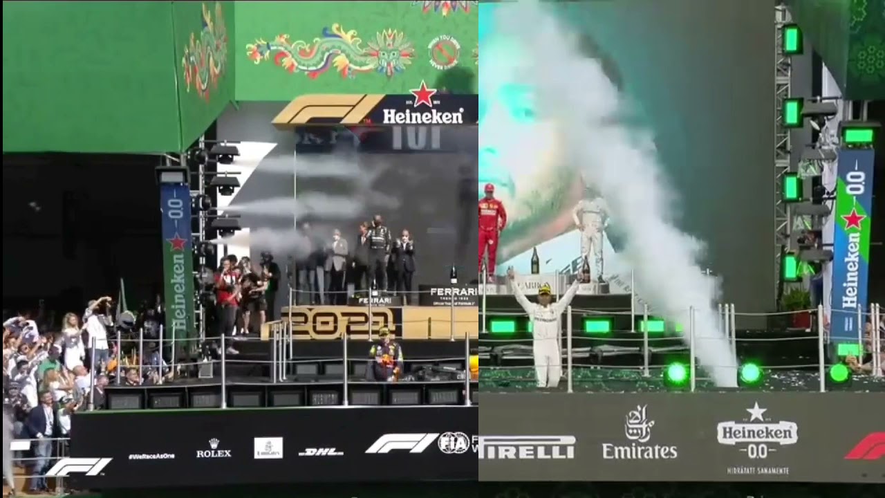 comparison between max  Verstappen and lewis Hamilton podium at Mexico gp #shorts