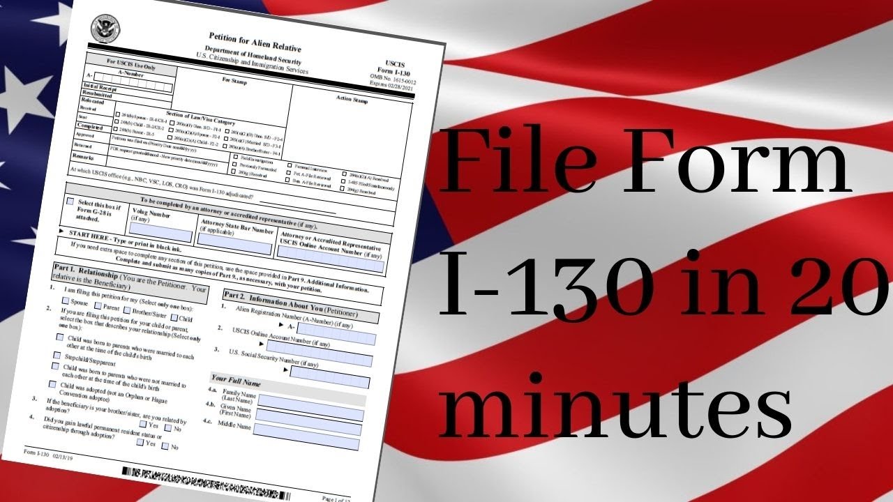 Form I-130 Step-by-Step Application in 20 min I Petition for a Green Card for relative(Child) I 2021