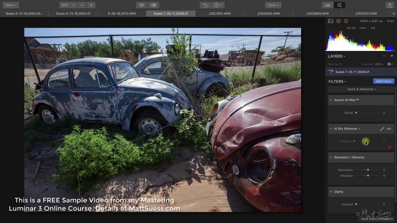 AI Sky Enhancer Filter in Luminar 2018, Luminar 3