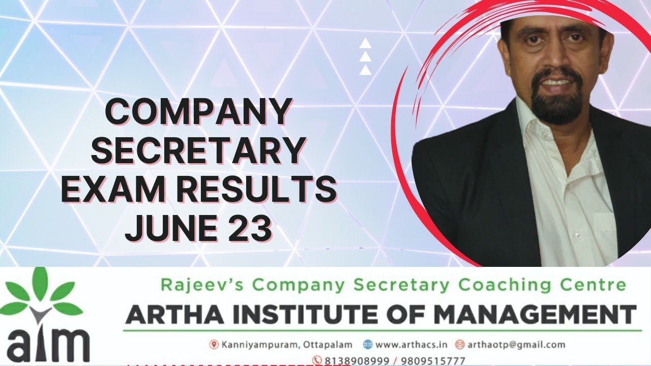 COMPANY SECRETARY EXAM RESULTS 2023  JUNE SESSION