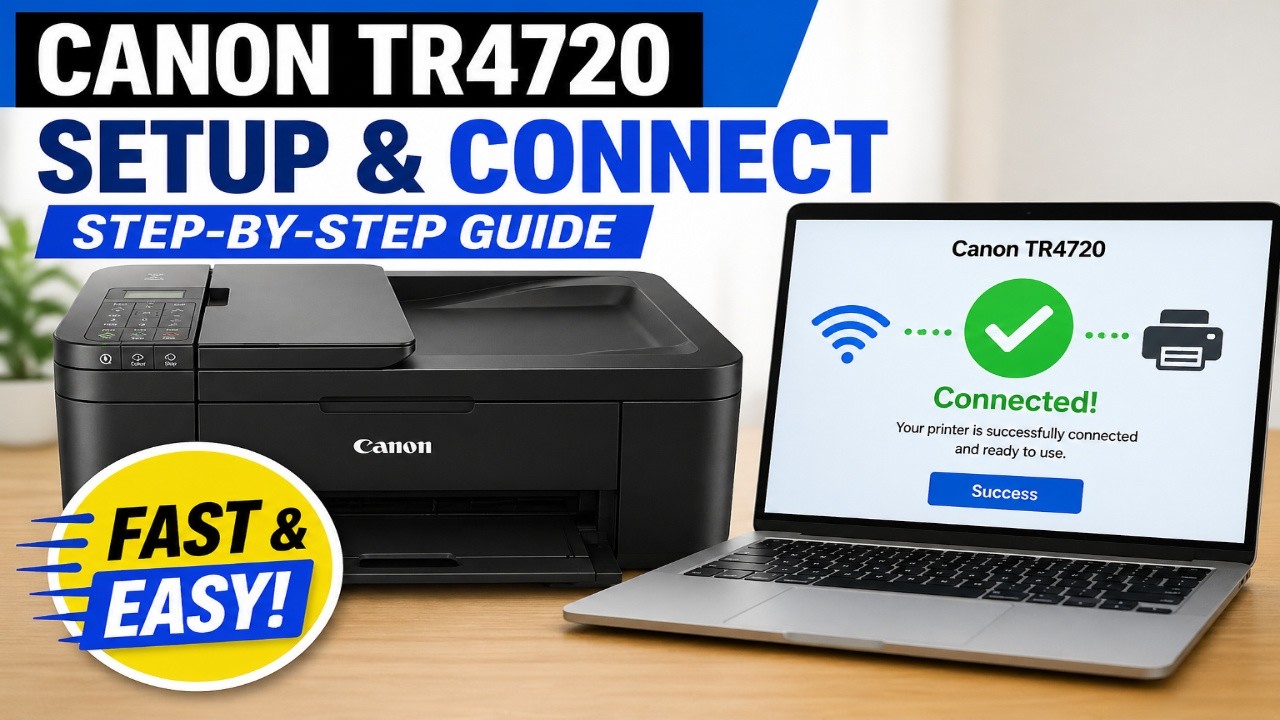 1(877)902-2785 Canon PIXMA TR4720 - Wireless Setup & Connect to Wi-Fi__#ijstartcanon #windows