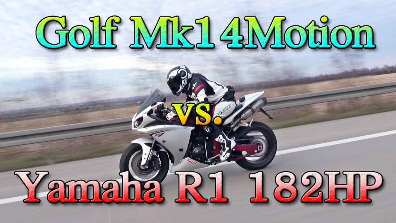 Vw Golf Mk1 1056HP vs Yamaha R1 182HP street race teaser