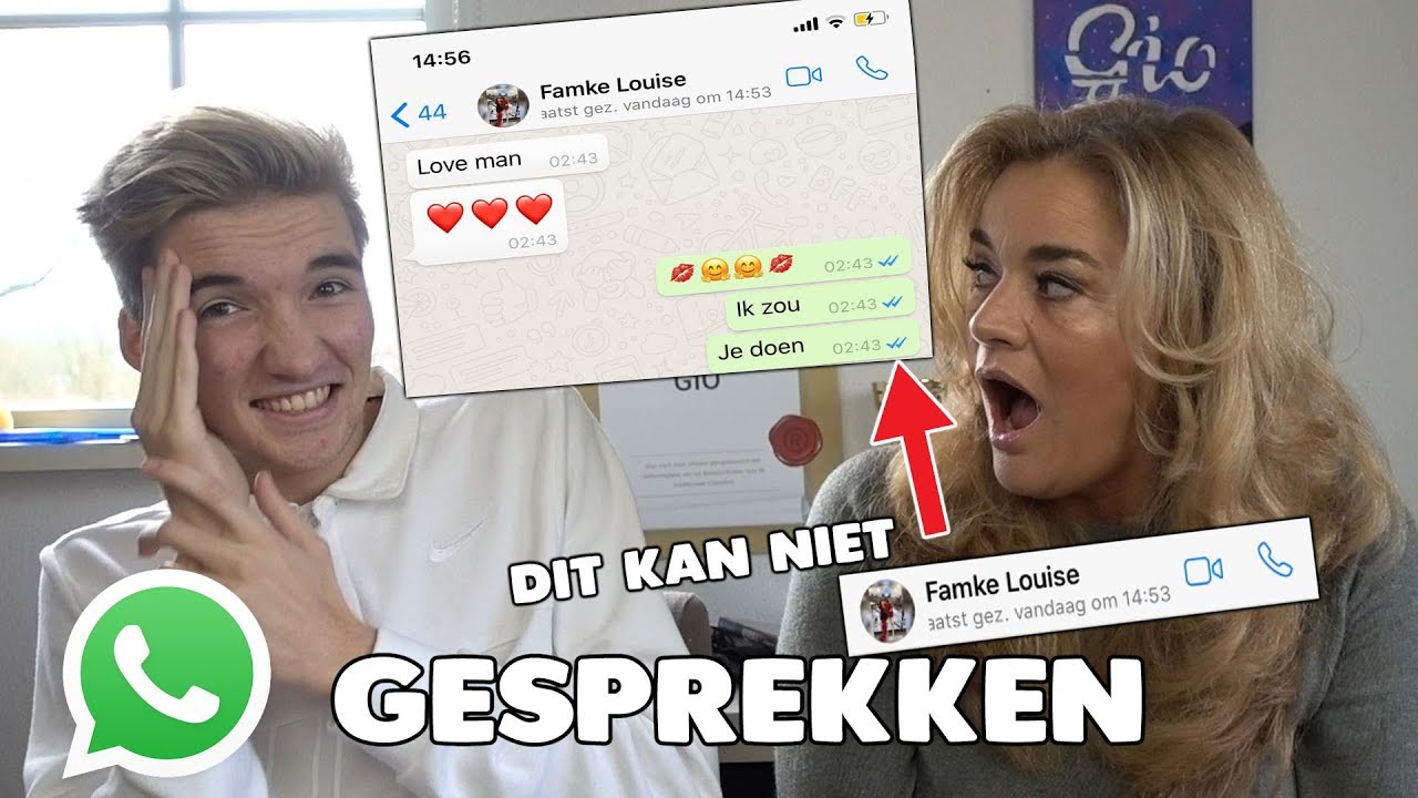 MOEDER BETRAPT ME OP FLIRTEN MET FAMKE LOUISE? - ELKAARS WHATSAPP GESPREKKEN LEZEN!