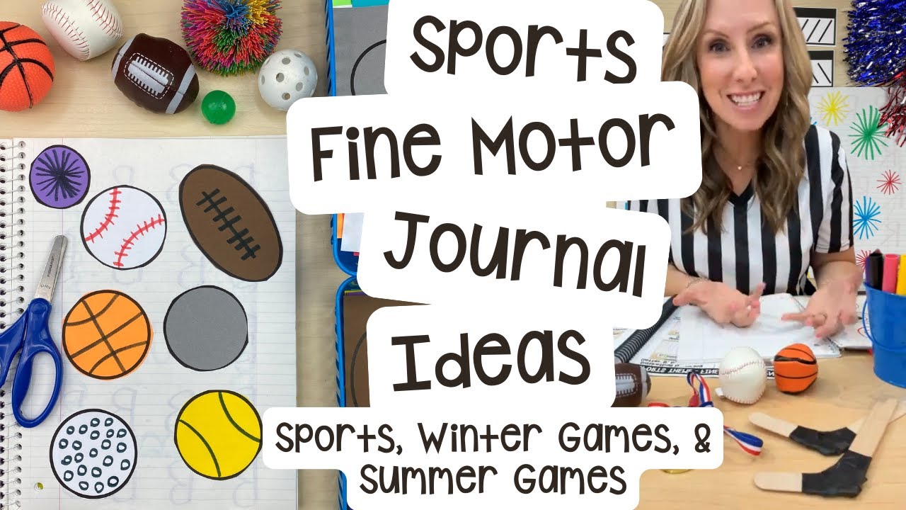 Sports Fine Motor Journal Ideas for Preschool, Pre-K, & Kindergarten