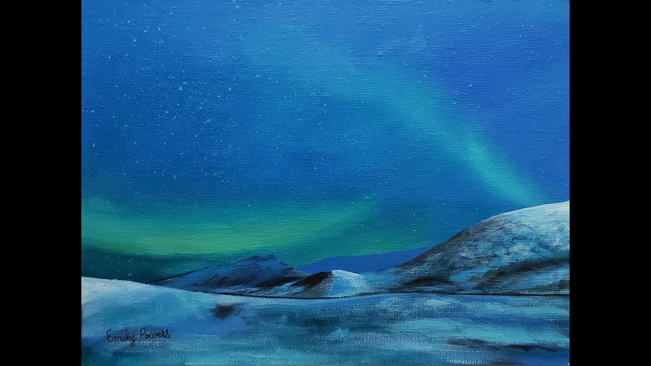 Northern Lights Acrylic Painting Tutorial