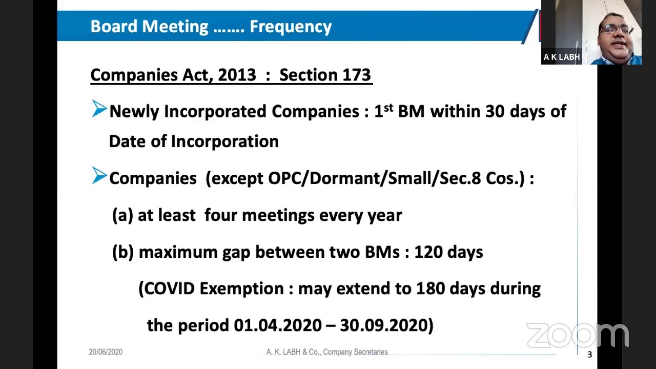 Virtual AGM & Board Meetings - Procedure & Compliance, Speaker - CS Atul Labh