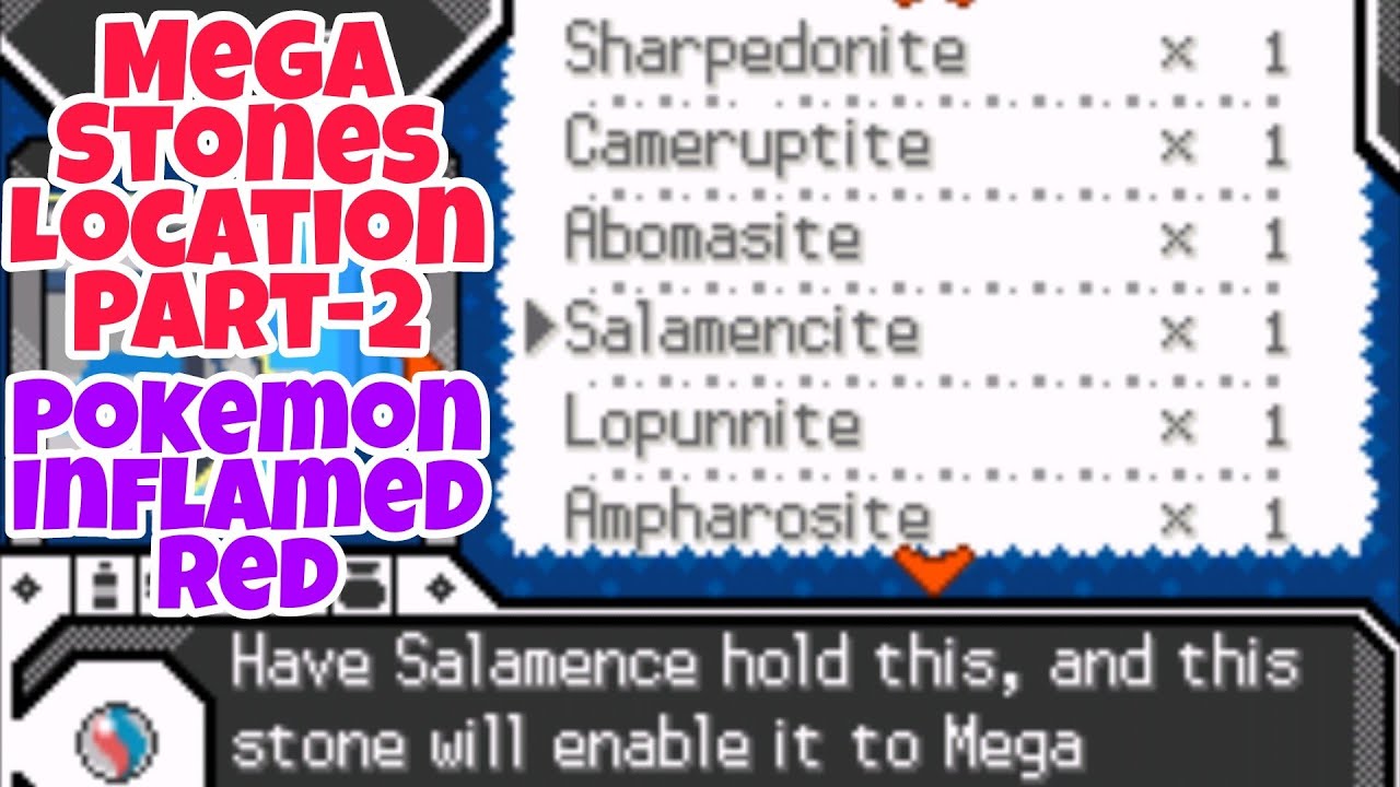 Pokemon Inflamed Red Mega Stones Location Part-2