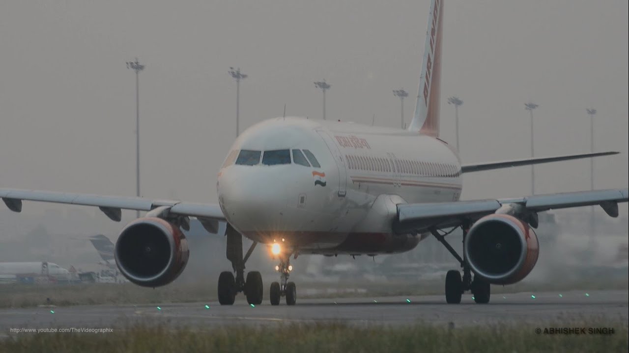 Up-close Video-Takeoff A320 Air India