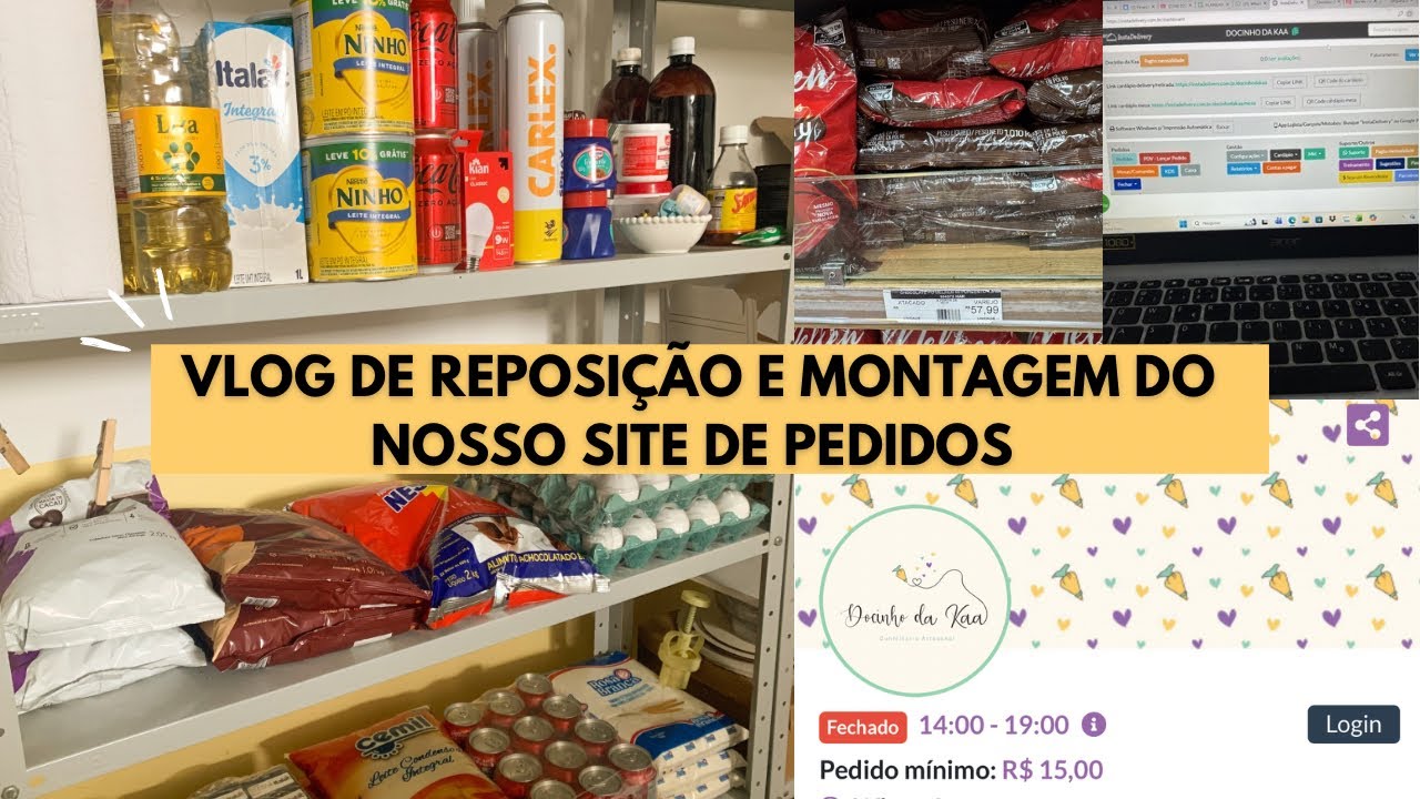 ROTINA DE REPOSIÇÃO PARA MINHA CONFEITARIA | TEREMOS UM SITE PARA PEDIDOS 💛💛💛💛 