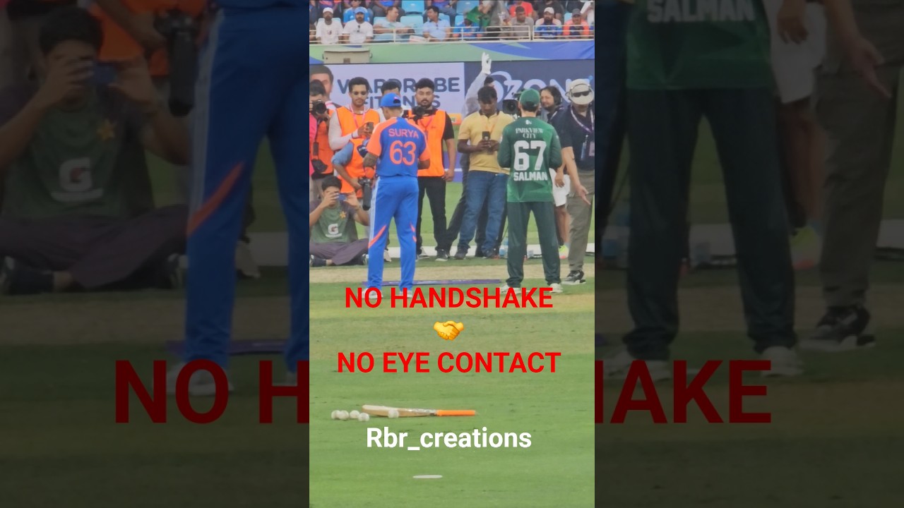NO HANDSHAKE 🤝 NO EYE CONTACT 👀 #rbr_creations #indvspak #indiavspakistan #asiacup #cricket