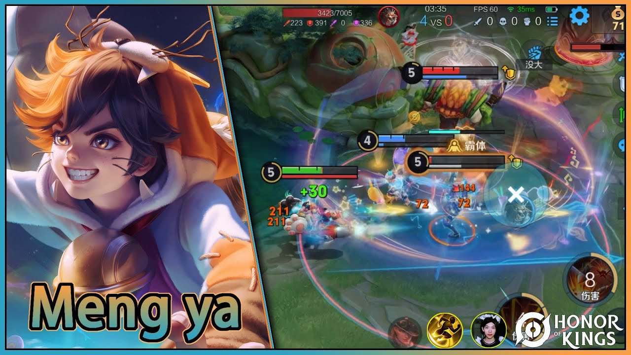 Meng ya｜Meng ya cutest skin ever!｜Skin do Passe de Honra｜Honor of Kings