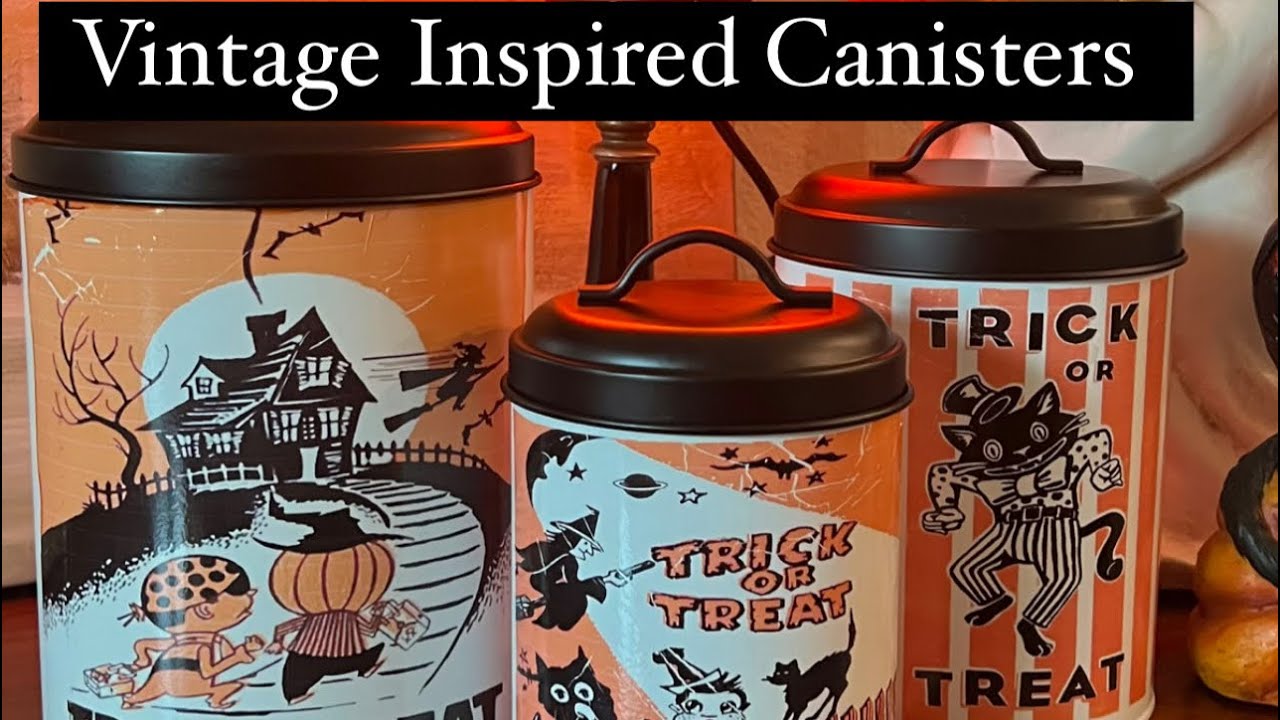 DIY Vintage Halloween Canisters
