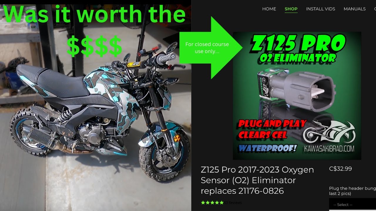 Did it really make a difference?? Kawasaki Z125 Pro O2 eliminator.