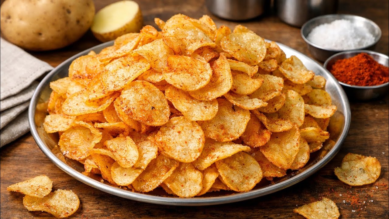 Alloo chips/यह मजेदार स्नेक्स बनाकर रख लो और साल भर खाओ 
