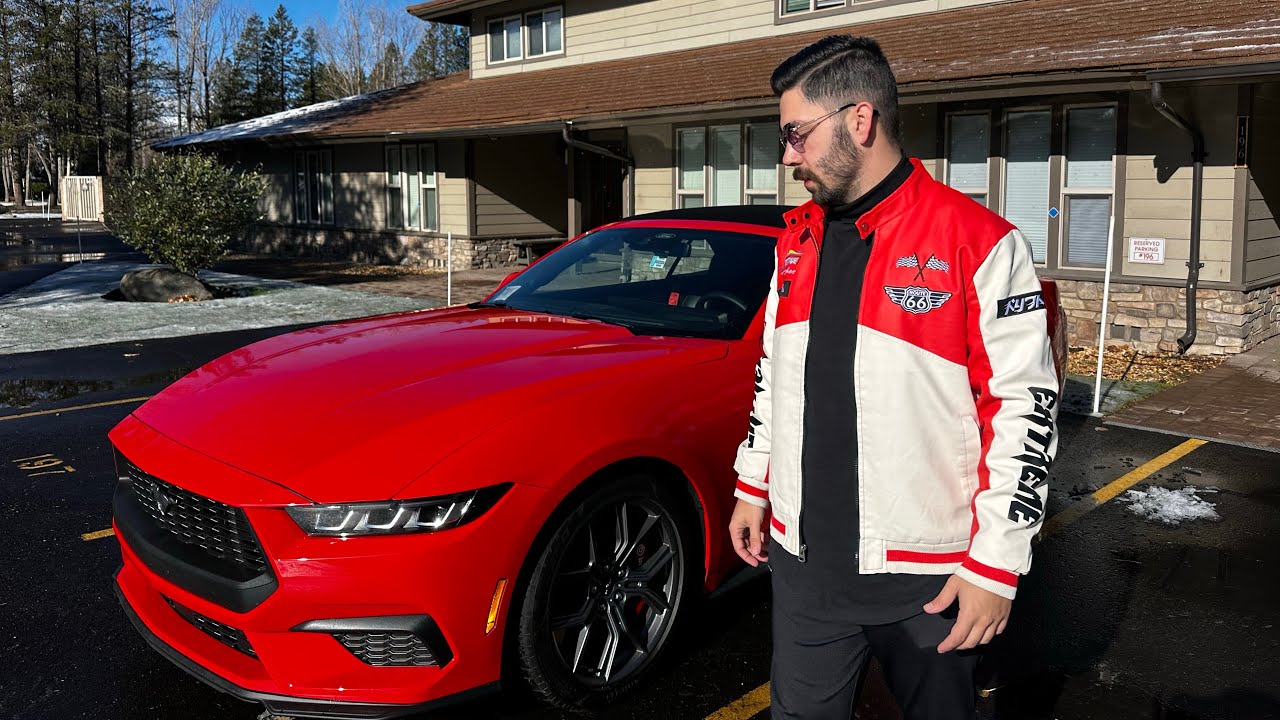 AMERİKADA YENİ ARABAM FORD MUSTANG 2024 (BIG RED) 🔴 #amerikadayasam #fordmustang2024