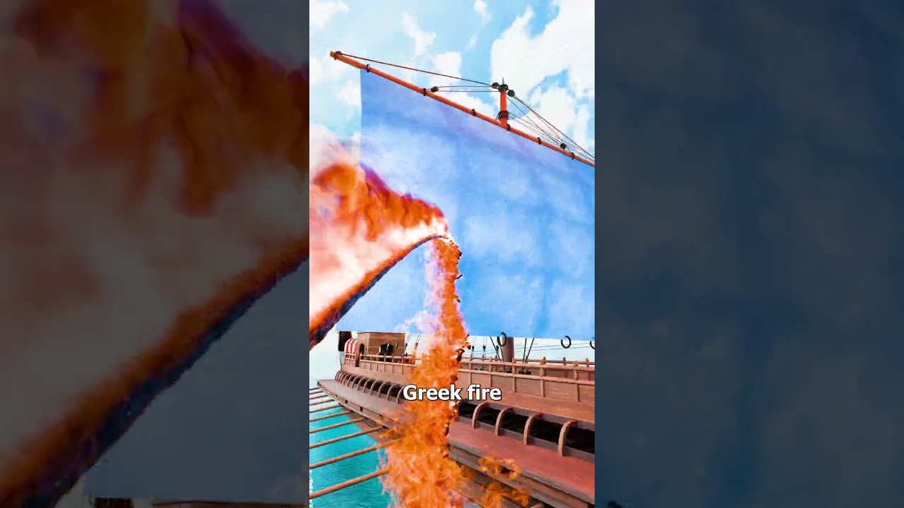 Этот древнегреческий огонь горел на воде 😱