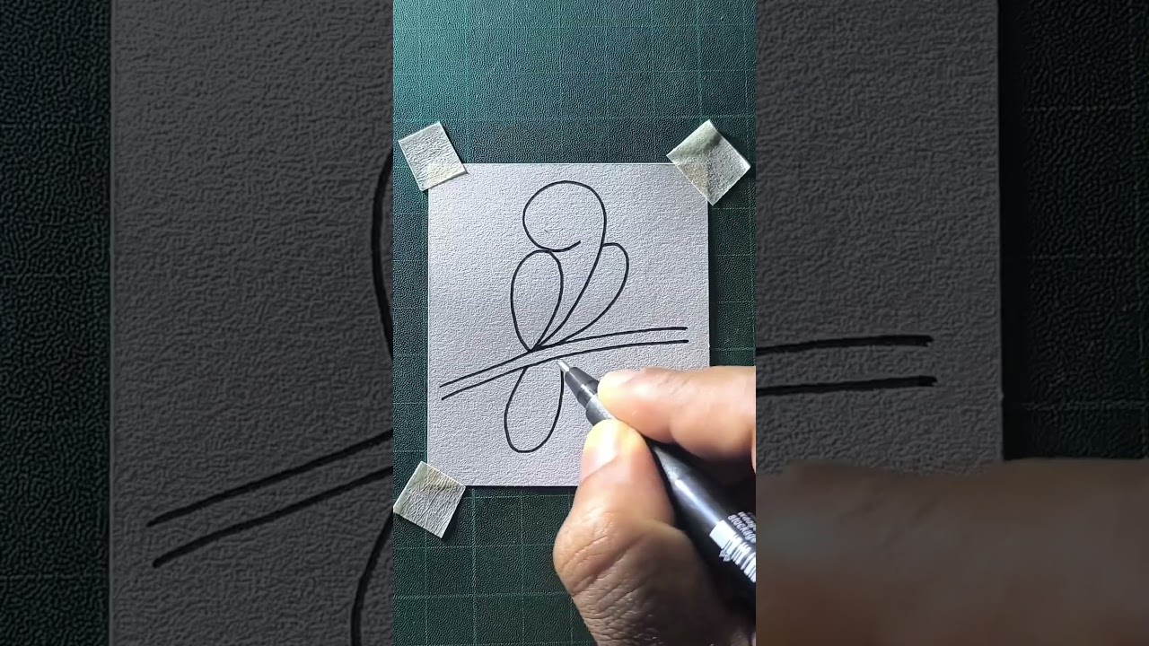 easy bird drawing