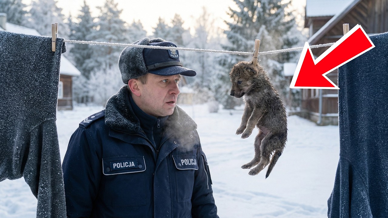 Okrutna kobieta powiesiła wilczka na sznurku do prania. Finał tej historii chwyta za serce.