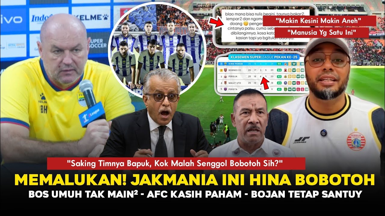 🔴INI SIH BIKIN MALU! Nekat Hina Bobotoh Imbas Tak Bisa Ngejar Persib ~ Bojan Santuy ~ AFC Bangga 🔥