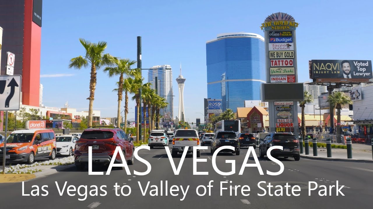 Las Vegas to Valley of Fire State Park, Nevada | USA Scenic Drive 4K