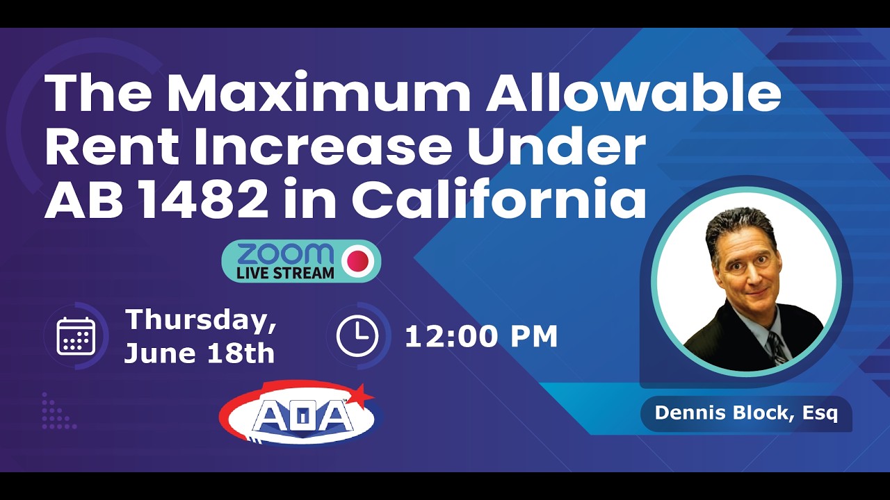 The Maximum Allowable Rent Increase Under AB 1482 in California