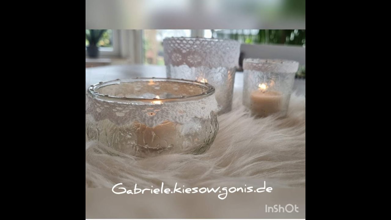 DIY Upcycling Windlichter mit Strukturgel von GONIS - im Handumdrehen gezaubert - kinderleicht