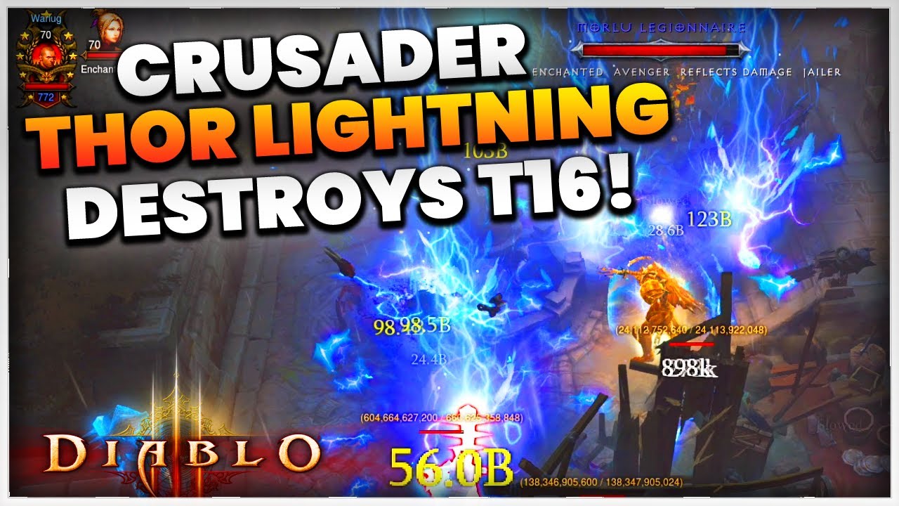 Diablo 3 THOR Crusader Best T16 Farming Build Season 27 PTR! (GOD OF THUNDER)