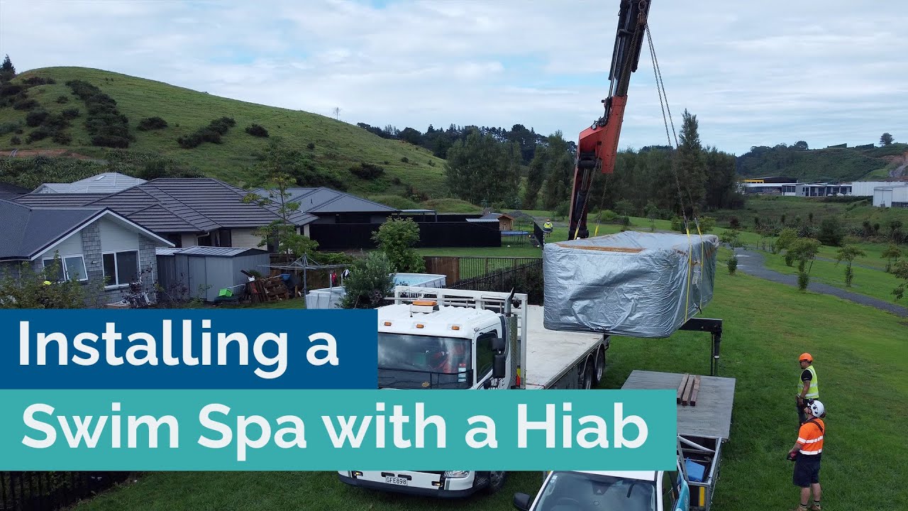 Installing a Vortex™ AquaLap™ Swim Spa with a Hiab from start to finish.