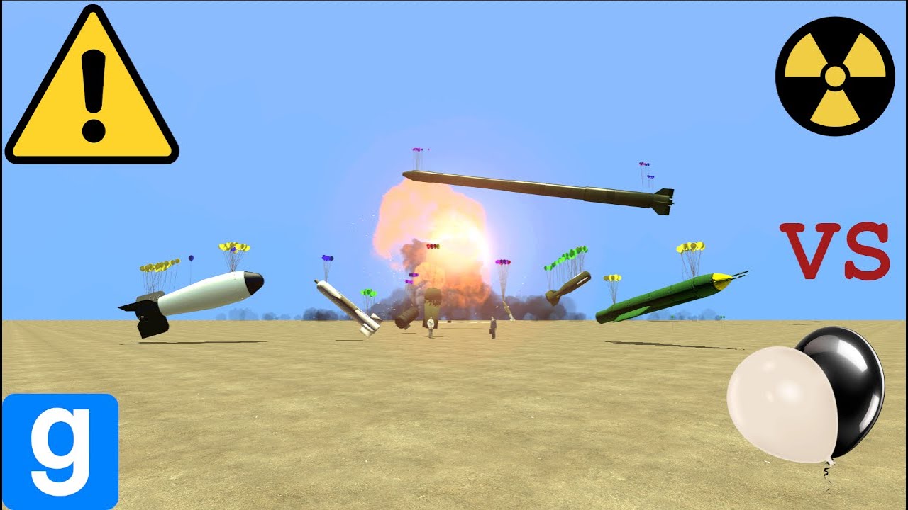 Garrysmod NUKE VS Helium Balloons!!!!!!!!!