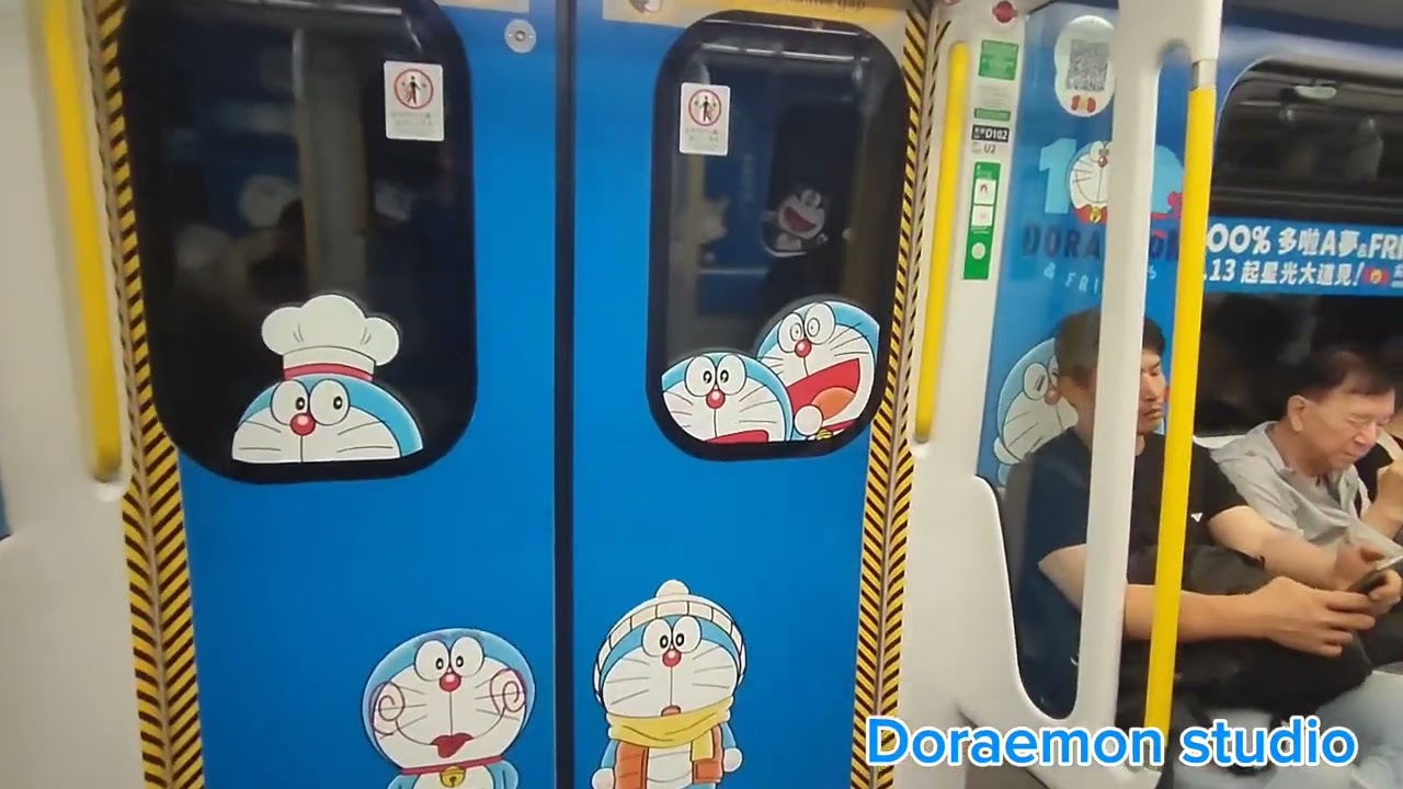 [多啦A夢列車]MTR東鐵線R-train(D100/D102)九龍塘→金鐘