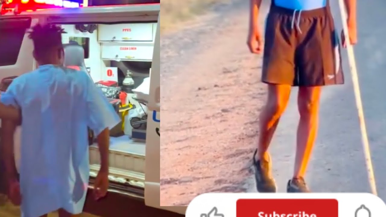 🙆ERIC OMONDI IN HOSPITAL AMEAGUKA  AFTER WALK TO MOMBASA FROM NAIROBI ON FOOT 