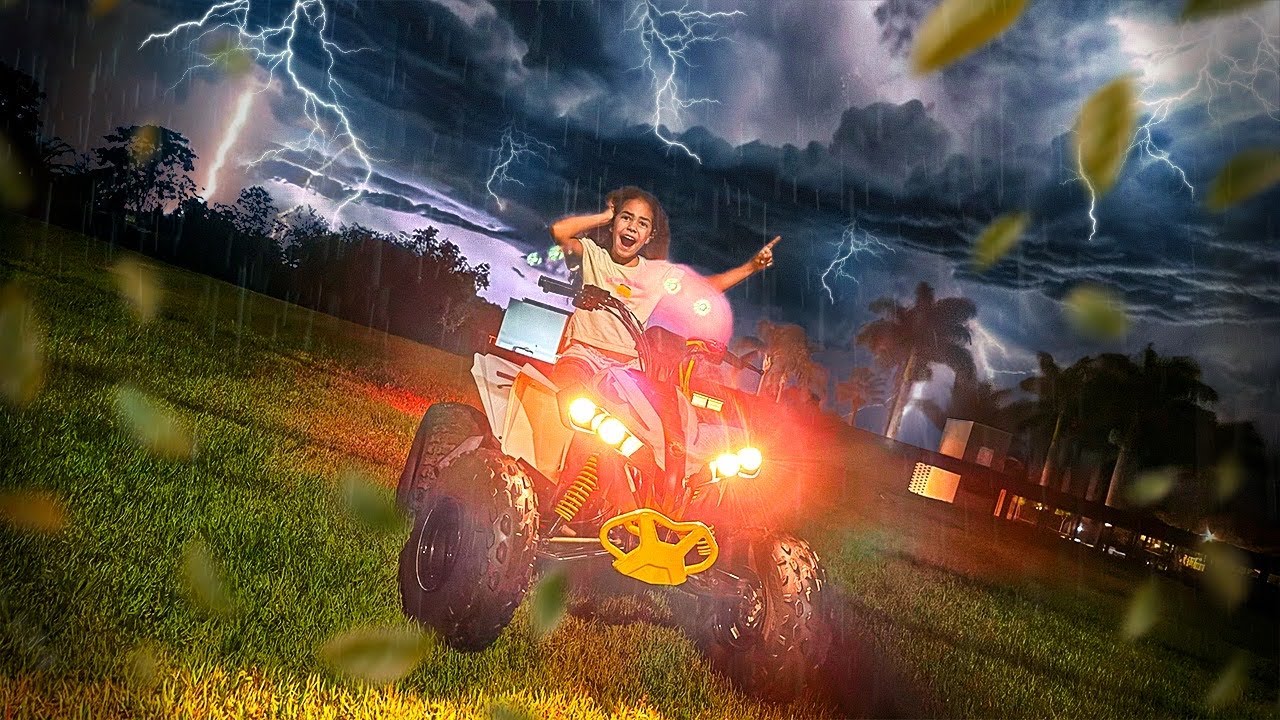 ENFRENTEI A MAIOR TEMPESTADE COM MEU QUADRICICLO ! ⚡️⛈️