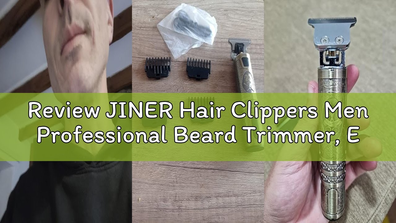 Review JINER Hair Clippers Men Professional Beard Trimmer, Electric Self Hair Clippers with LCD Scre