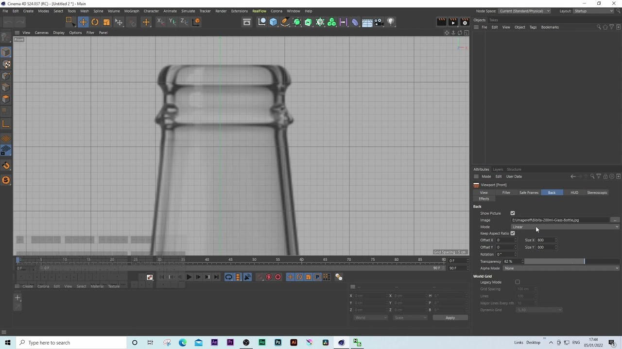 Cinema 4D Product : Modeling... THE GLASS BOTTLE