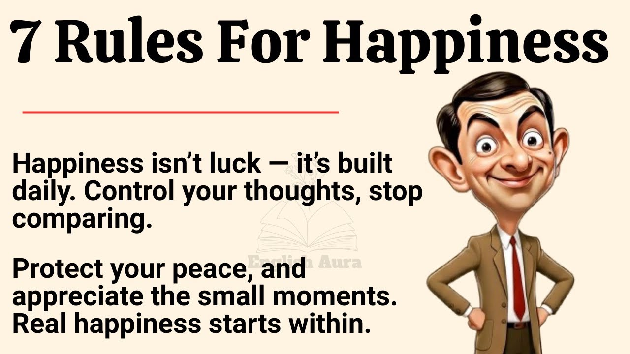 How To Be Happy In Life✅✨ Motivaional English Video | Improve Your English Language✅| Become Fluent 