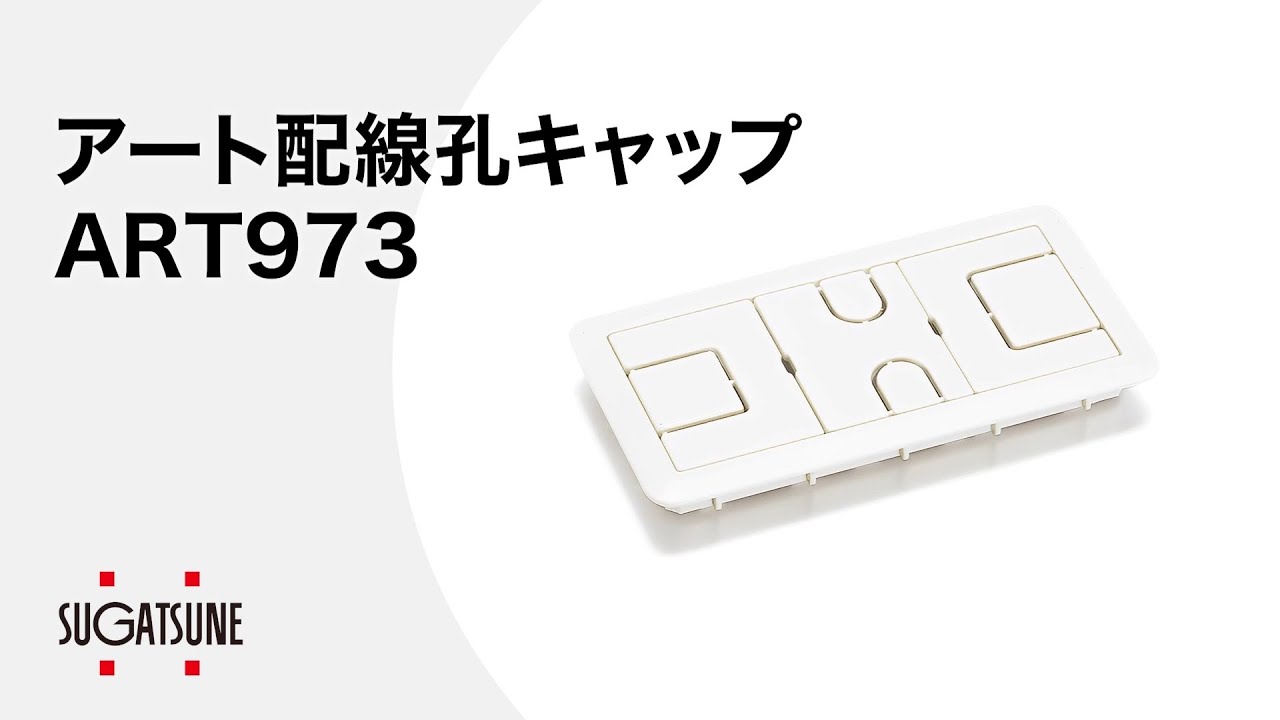 【使い方】アート配線孔キャップ ART973 [スガツネ工業]