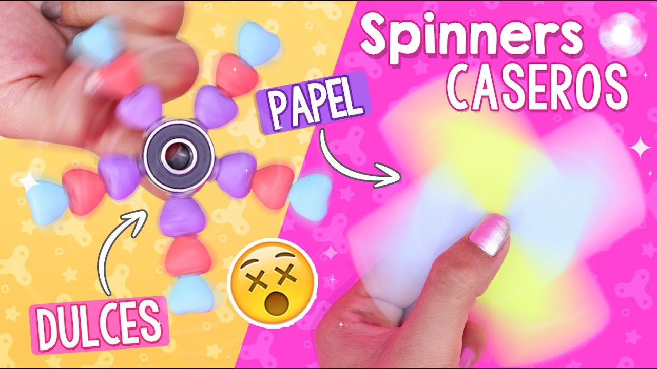 Cómo hacer 4 FIDGET SPINNER CASEROS FÁCILES ¡Hazlos Hoy, SÍ FUNCIONAN! ✎ Craftingeek