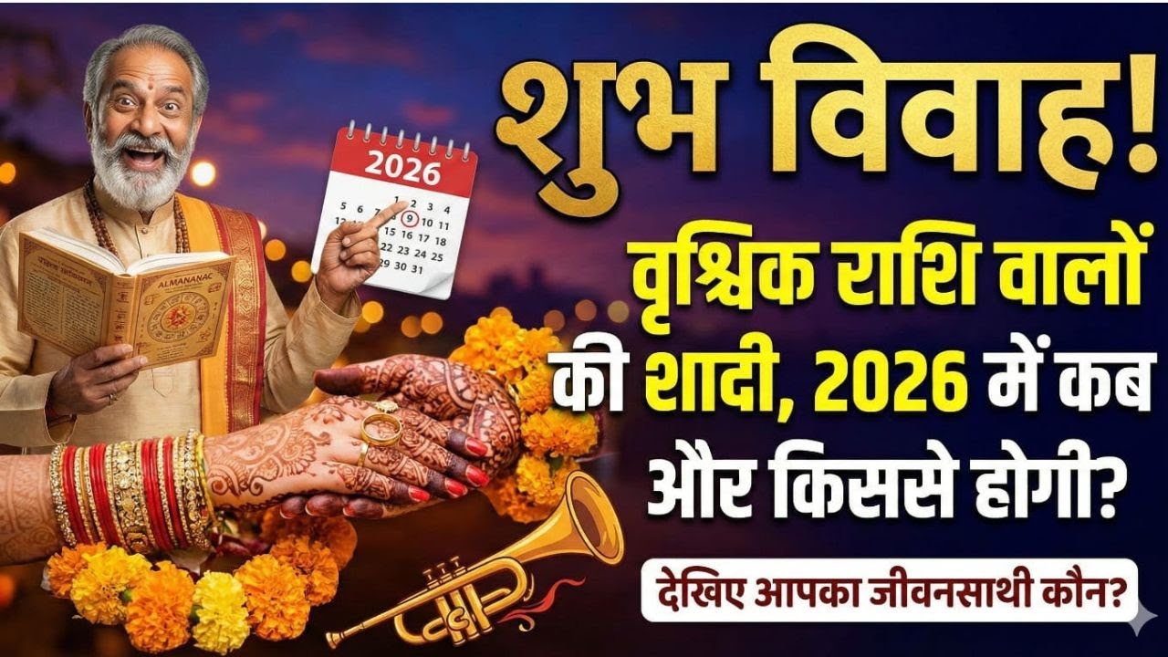 Vrishchik Vivah Yog 2026 | वृश्चिक राशि की कब और किससे शादी होगी| Vrishchik Rashifal 2026 | #wedding