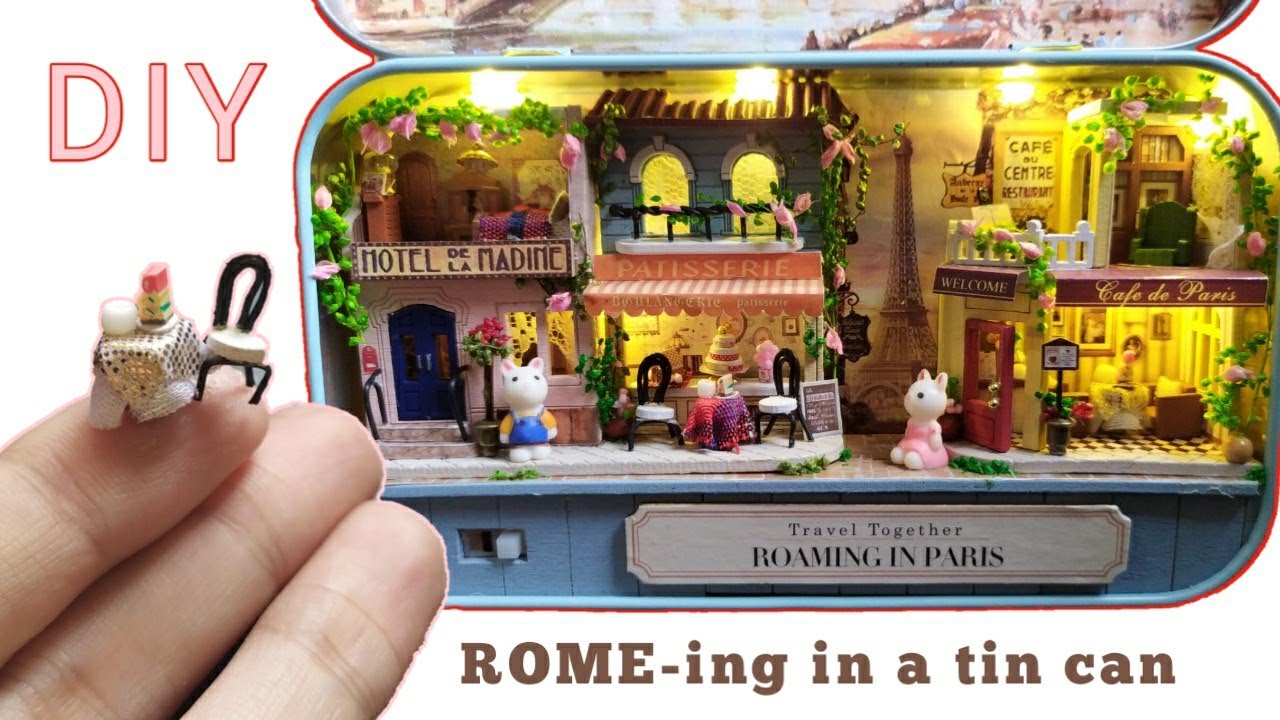 DIY MINIATURE DOLLHOUSE travel together roaming in paris