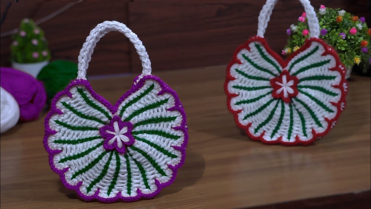 💯Super💯Easy Crochet Knitting Mini Purse#mini çanta #woollen craft #örgü model #step by step #crochet